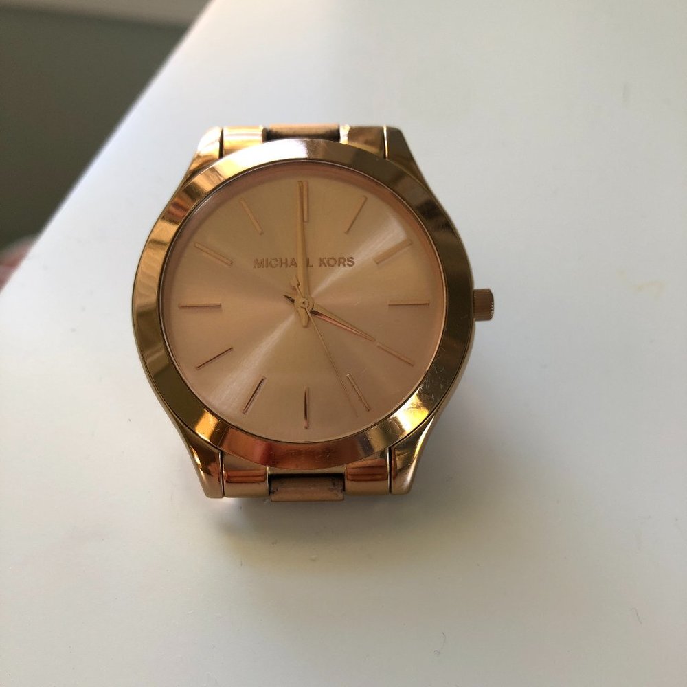Michael Kors Slim Runway Oversized Rose Gold Watch